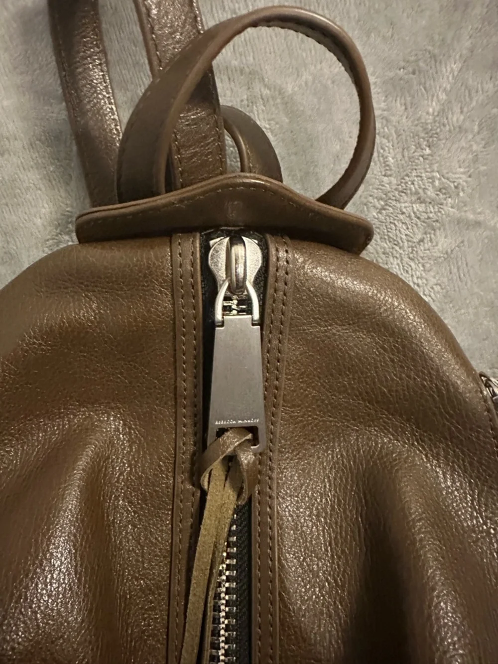 Rebecca Minkoff Medium Julian Leather Backpack Brown